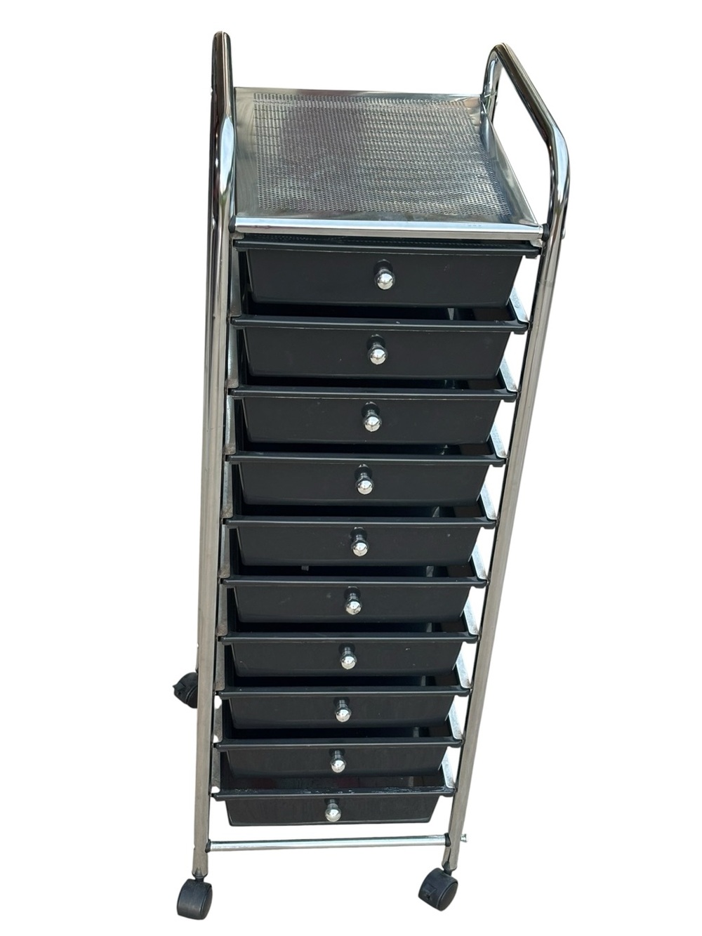 Black Rolling Storage Cart with 10 Drawers - Home Organization